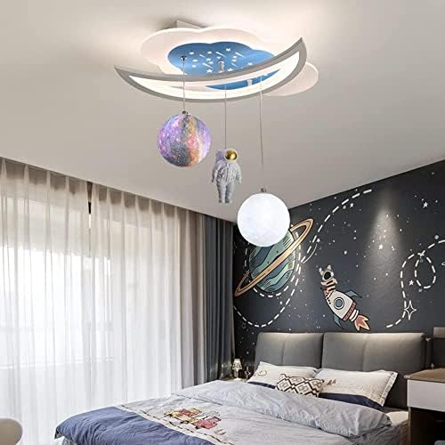 Modern Planet Ceiling Light with Moon Astronaut Design