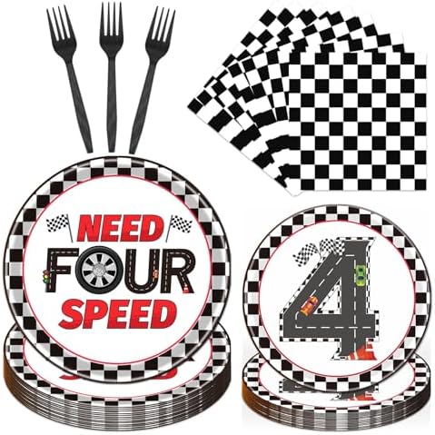 Need Four Speed Racing Car Plates and Napkins Set