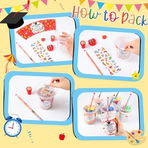 210 Pcs Back to School Stationery Party Favor Set