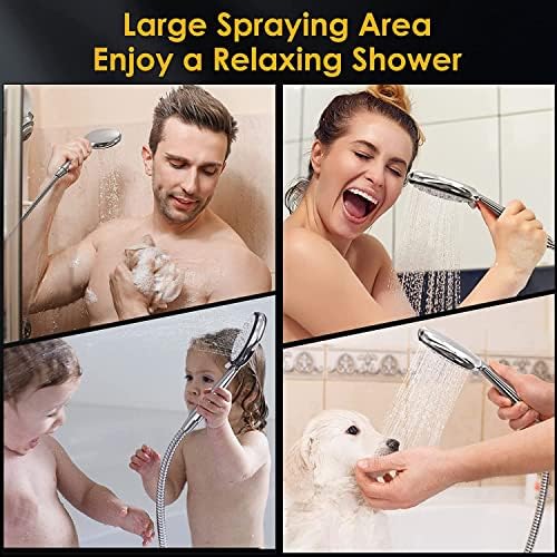 Alltonevc 6 Inch High Pressure Rainfall Shower Head with Handheld Combo