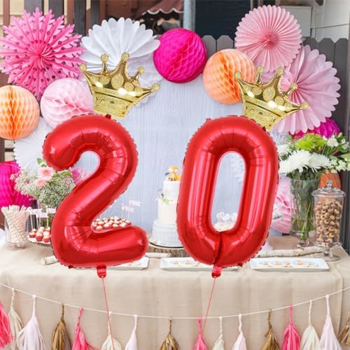 40 Inch Gold Crown Number 10 Balloons Party Decor