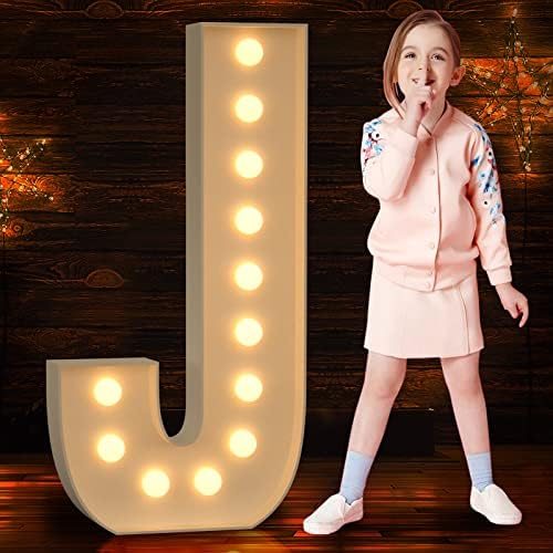 4FT Giant Light Up Letter J Marquee Decor