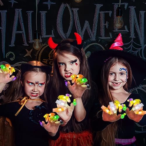 Halloween LED Finger Lights 36PCS Glow in the Dark Party Favors