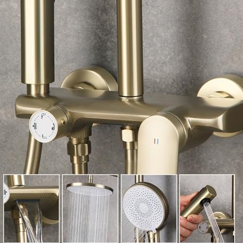 Brushed Gold Handheld Shower Head Set with 150cm Hose