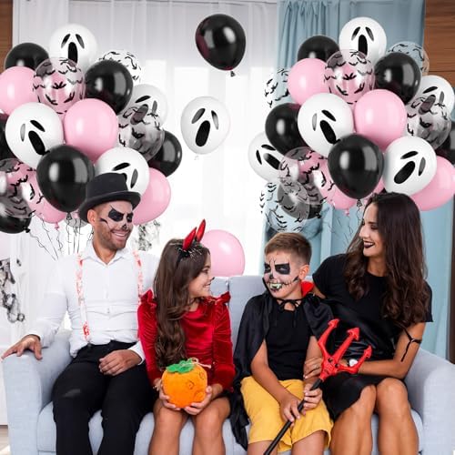Biapian 60 Pcs 12 Inch Halloween Balloons Set