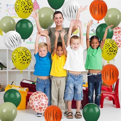 12 Inch Jungle Safari Balloons Set for Party Decorations