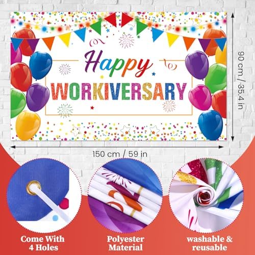 Happy Work Anniversary Decorations Set