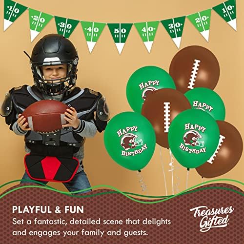 Treasures Gifted Football Birthday Balloons 24 Pack