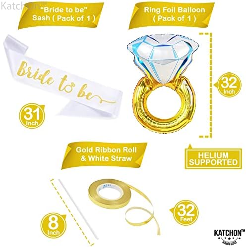 Gold Bride To Be Balloons Set - 32 Inch