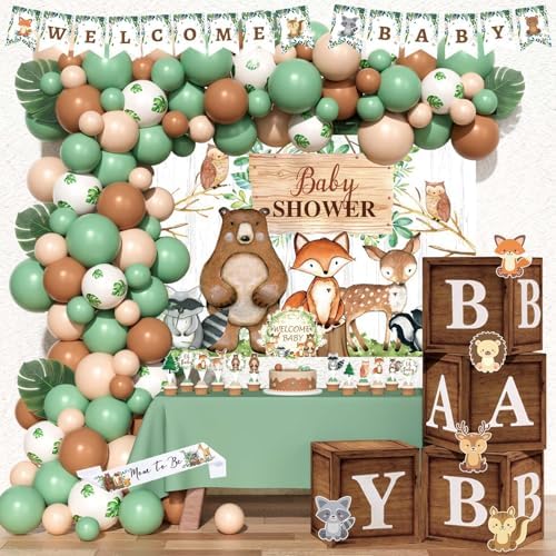 Woodland Baby Shower Decorations Set