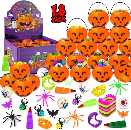 LEASEN 144 Pcs Halloween Party Favors for Kids