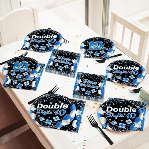 Qyeahkj 100 Pcs 10th Birthday Decorations for Boys