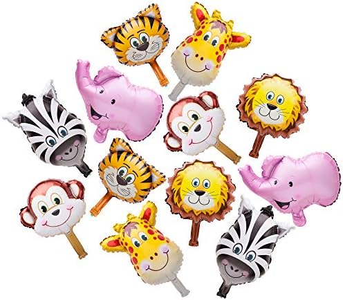 SUN-E Mini Animals Balloons Jungle Safari Set 12PCS
