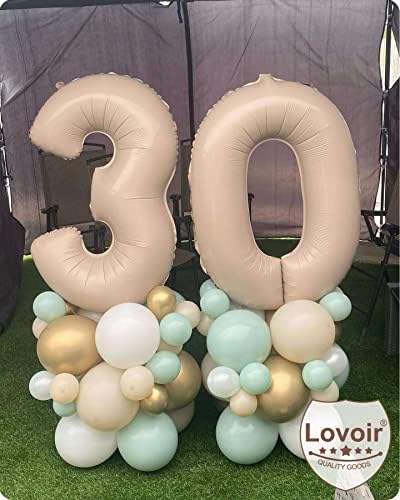 Lovoir 40 Inch Caramel Number 21 or 12 Jumbo Balloon