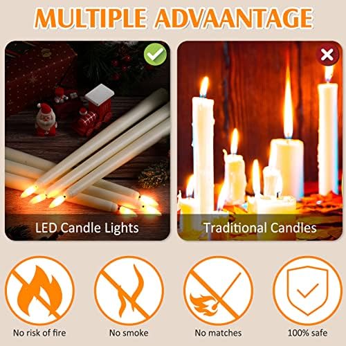 Reginary 36 Piece Flameless Taper Candles 11 Inch