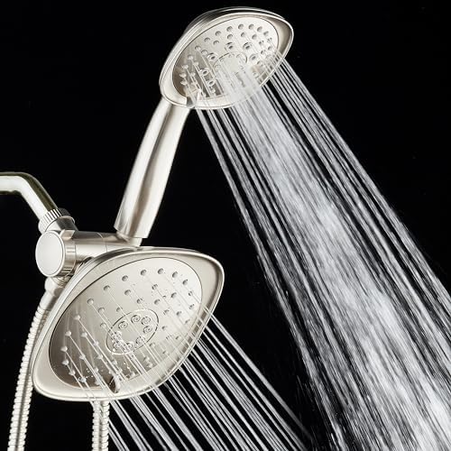 AquaDance Luxury Square High Pressure Rain Shower Head Handheld Spa Combo