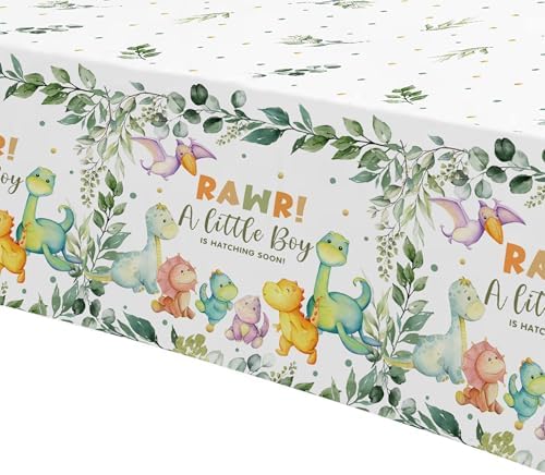 Dinosaur Baby Boy Shower Tablecloth 3 Pack