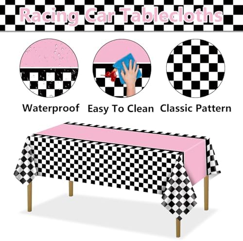 4pcs Racing Car Tablecloths for Birthday Parties