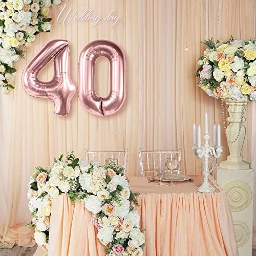 40 Inch Jumbo Rosegold Birthday Balloon Numbers