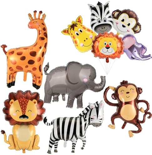 10pcs Jungle Safari Animal Balloons for Parties