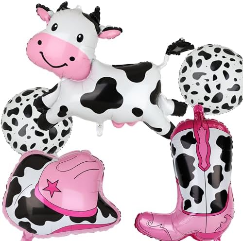 Cow Balloons Set 5 Pieces Western Party Decor