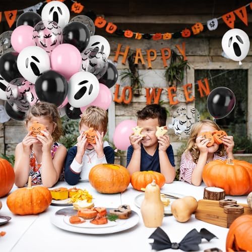 Biapian 60 Pcs 12 Inch Halloween Balloons Set
