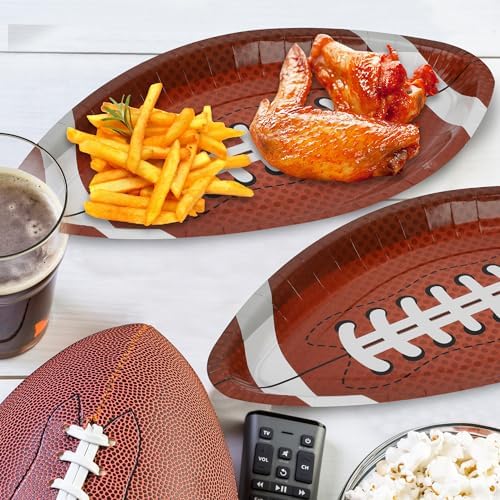 QZYL 50PCS Football Shaped Paper Plates