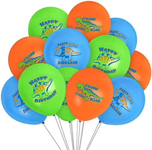 Treasures Gifted Dinosaur Balloons 24 Pack 12 Inch