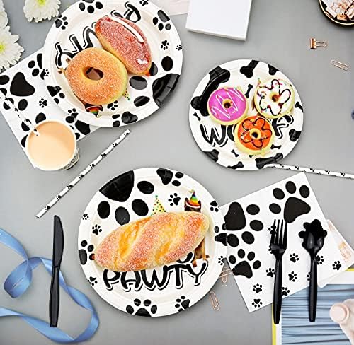 81Pcs Dog Party Supplies Set for 20 Guests