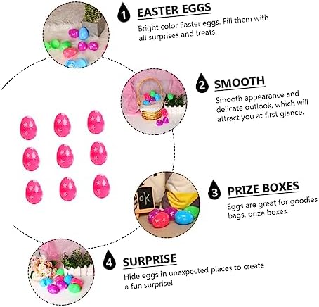 Toyvian 48Pcs Easter Eggs Fillable Plaything