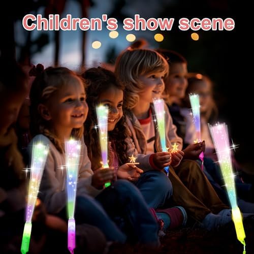 100 Pcs LED Fiber Optic Wand Glow Sticks
