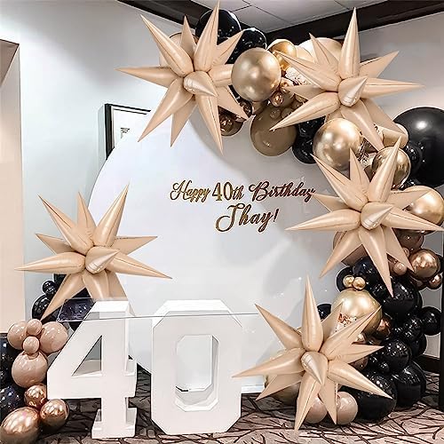 72 PCS Caramel Star Balloons for Party Decorations