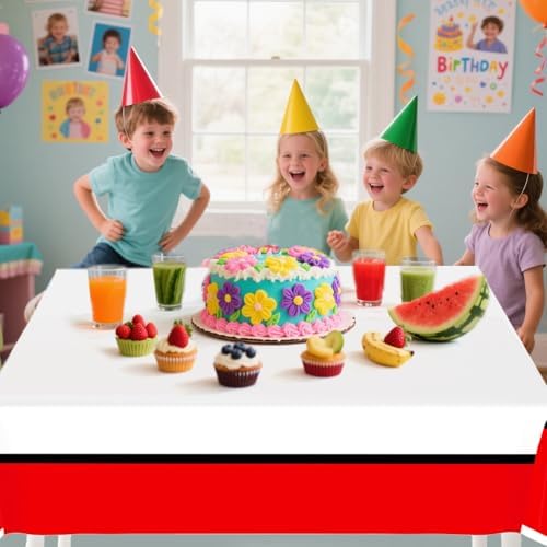 SAVITA 3pcs Cartoon Party Tablecloth 70X42 Inch