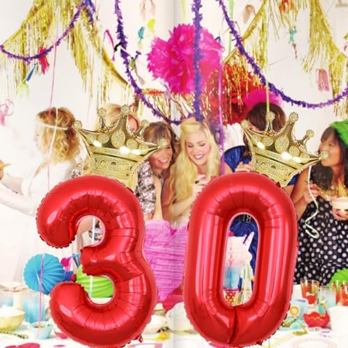 40 Inch Gold Crown Number 10 Balloons Party Decor