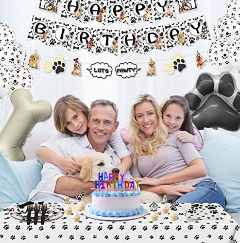 81Pcs Dog Party Supplies Set for 20 Guests