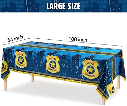 Tatuo Police Themed Birthday Tablecloths