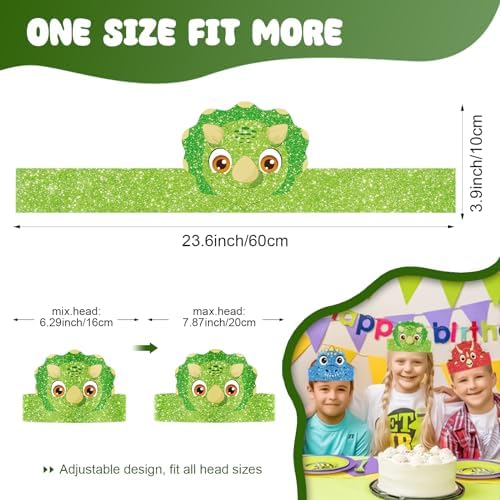 Abilat 36 Piece Dinosaur Party Hats Set