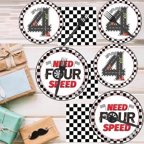 Need Four Speed Racing Car Plates and Napkins Set