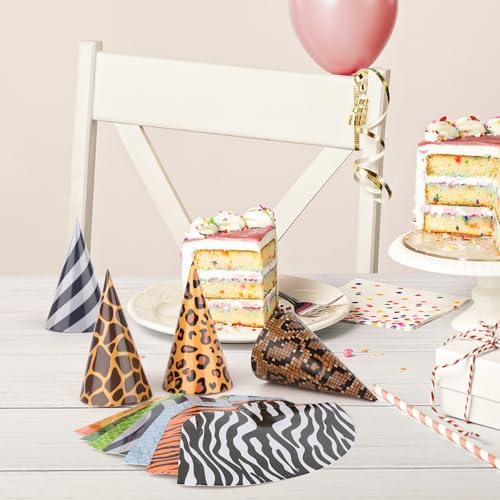 Hooqict 10 PCS Animal Party Hats for Kids and Pets