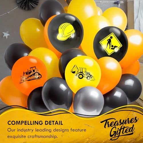 Treasures Gifted Construction Balloons 24 Pack 12 Inch