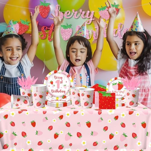 Berry First Birthday Decor Set for 20 Guests