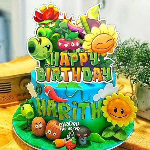 ELZEM Plants Game Party Decorations Set