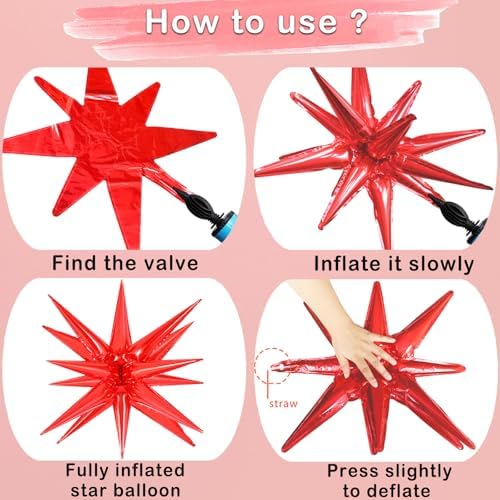 20 Pcs Star Balloons for Party Decorations