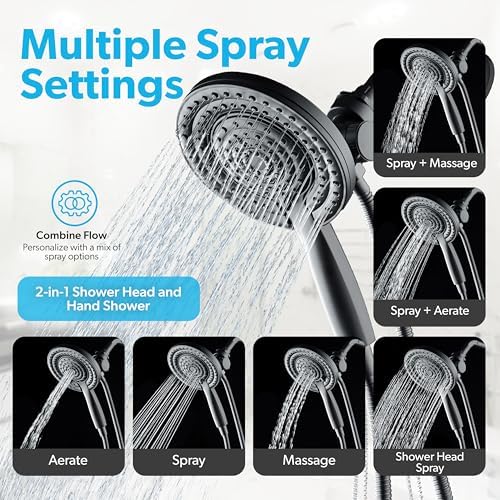 BLACKDECKER 5-Function Handheld Shower Head with Diverter