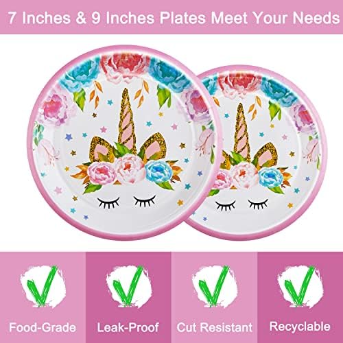 96 Pcs Horned Horse Birthday Party Tableware Set