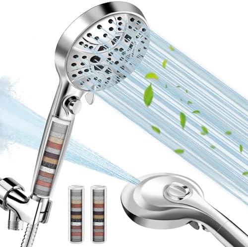 L-ife 10-Mode Handheld Shower Head with 59 Inch Hose