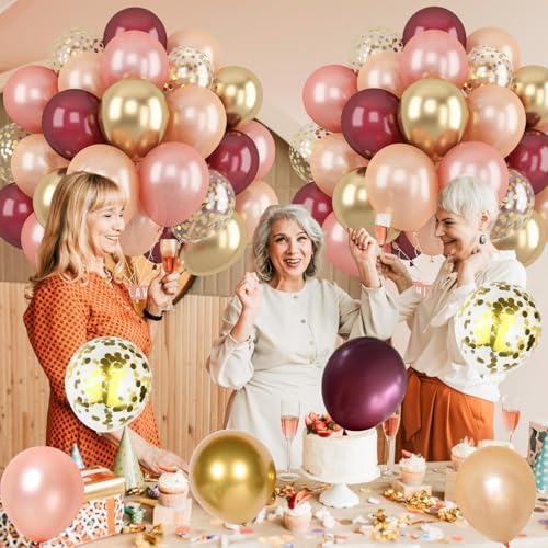 Rose Gold Balloon Set 12 Inch 35 Pcs Party Decorations