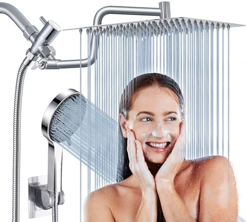 HOHOMETIC High Pressure Rainfall Shower Head with Adjustable Extension Arm