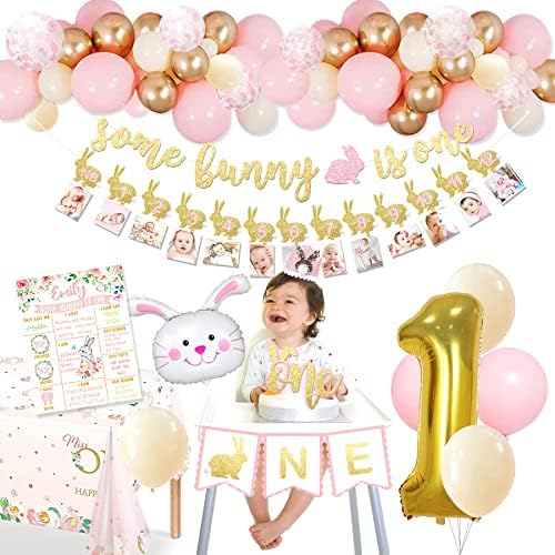 Some Bunny is One Birthday Party Supplies for Girls