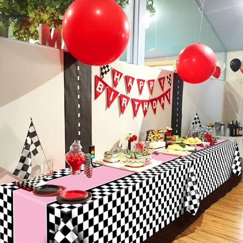 4pcs Racing Car Tablecloths for Birthday Parties